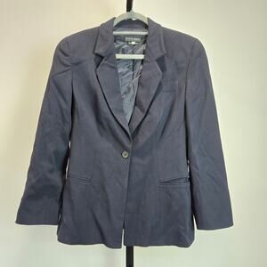 Giorgio Armani‎ Blazer Jacket New Wool Single Button Long Line Black Women's 40